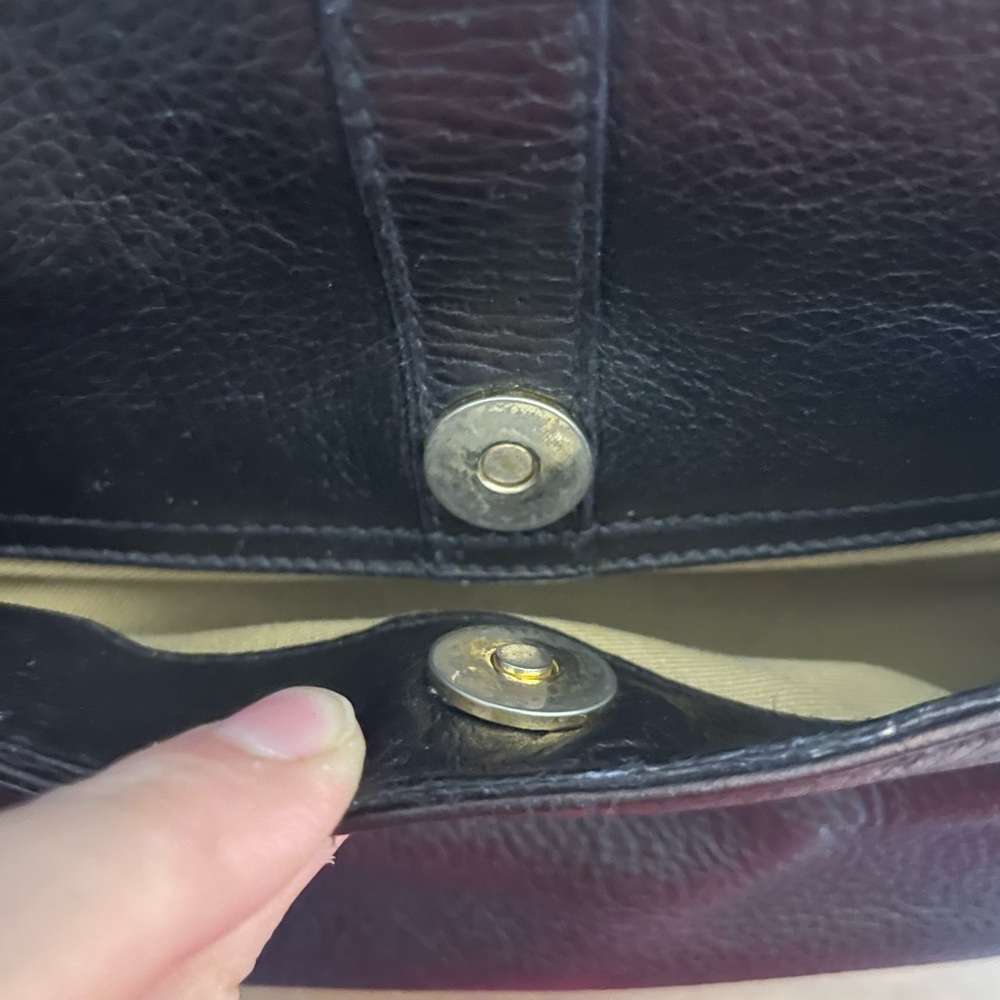 SALVATORE FERRAGAMO Black Leather Gancini Satchel Flap Bowler Bag Italy - Picture 10 of 17